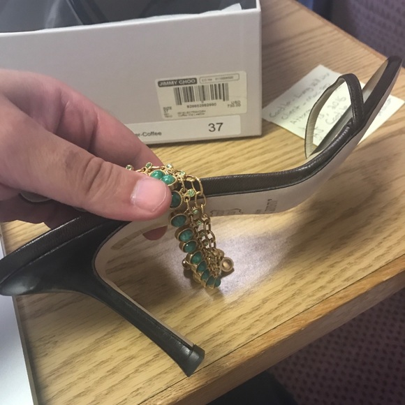 Jimmy Choo Electra Sling back With Ankle Gemstone - Picture 5 of 5